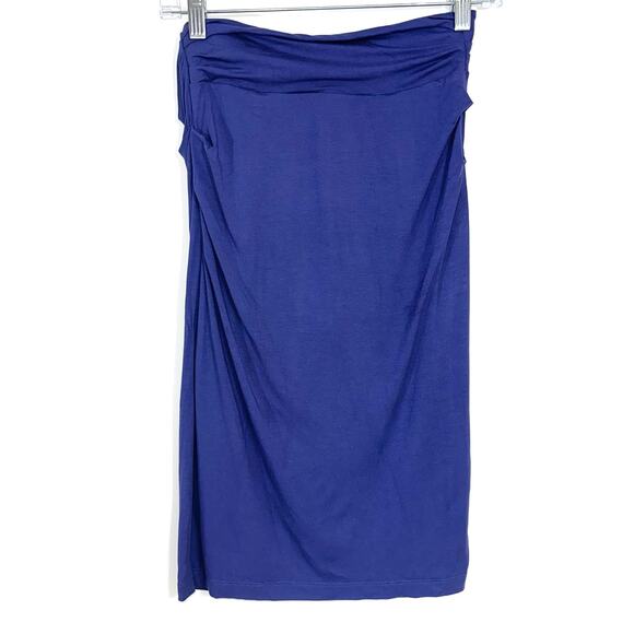 MM Lafleur The Soho Regent Blue Ruched Pencil Skirt Size Small - Picture 3 of 8